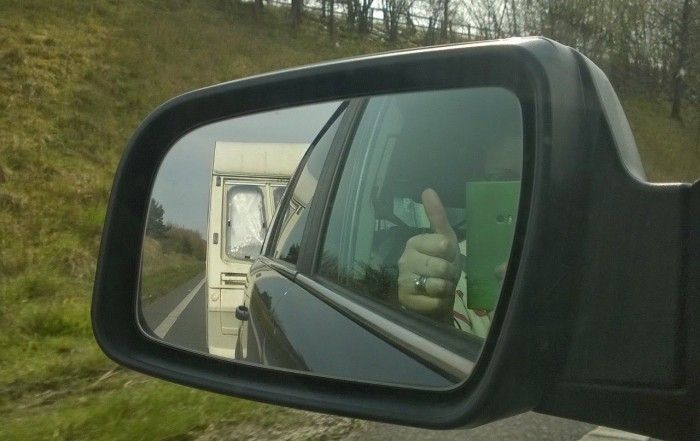 espejo retrovisor multa