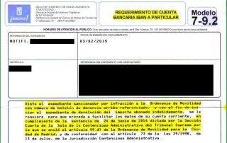 devolucion multa