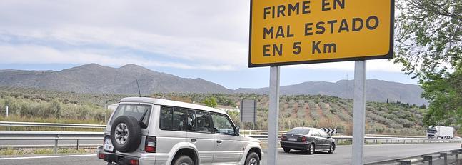 a92 asfalto en mal estado