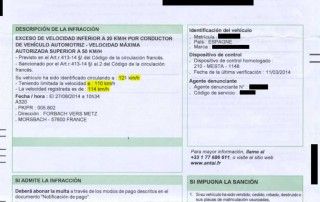 multas en el extranjero